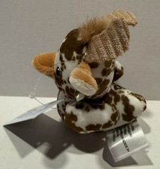 Mini Quackerz Stuffed Plush 2.5” ~ Brown & White Cow Duck ~ “George” ~ NEW
