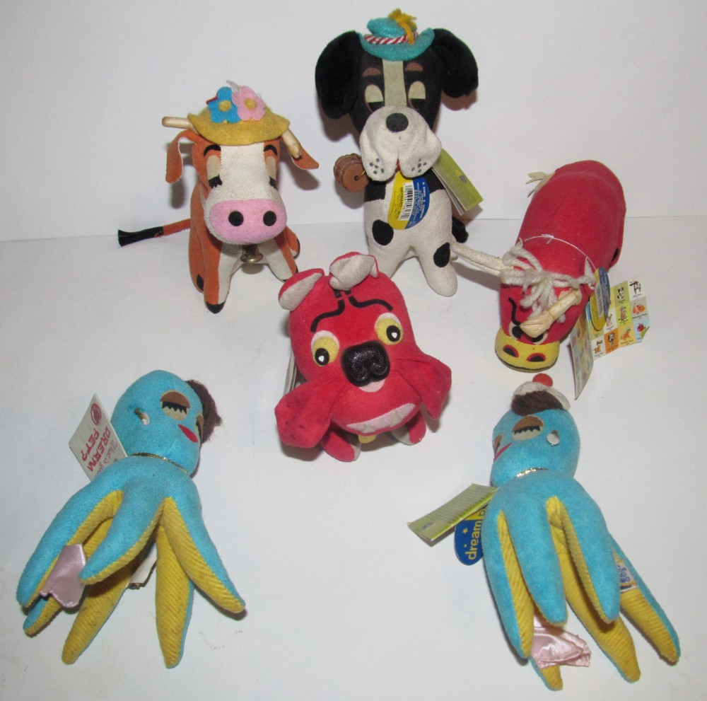 Lot of 5 Dakin Plush Dream Pets Plush Stuffed Animals (E)