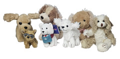 7 Dog Plush Wild Republic Ganz TY Stuffed Animal Dan Dee Golden Retriever Poodle