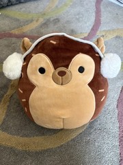 Squishmallows Soft Brown/Beige Deer Plush Doll w/ Earmuffs, Small, 2021
