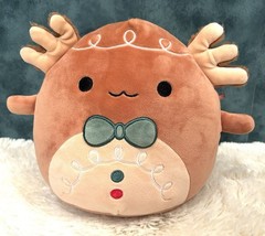 Squishmallow 8″ Den The Axolote Gingerbread Holiday Plush -EUC- FREE SHIPPING!!