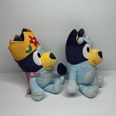 Lot of 2 Bluey 8″ Plush Stuffed Animals: Bluey & Queens Bluey Moose Toys Ludo