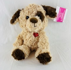 Valentine’s Day Brown with Red Heart Puppy Dog Plush 8″ Stuffed Animal – LOVE