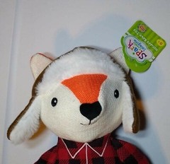 Spark Create Imagine Orange Fox Plush Crinkle Ears Rattle Stuffed Animal Toy NEW