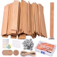 100pcs Thickened Wooden Candle Wicks Kit Include 50pcs 5.1 X 0.5 Inch Candle …