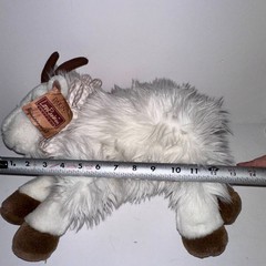 Dakin Applause Lou Rankin Friends Mountain Goat Calvin White Shaggy Plush NWT