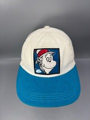 Vintage Universal Studios Dr. Seuss Cat Hat Youth One Size White Snapback Hat