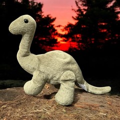 Peponi Beanosaur Andy 9″ Plush Apatosaurus Dinosaur 2001 Green Nursery Vintage