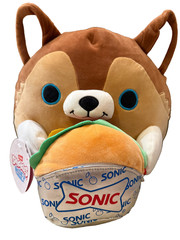 Snackles Series 2 Super Sized 14″ Lucas Sonic Burger Plush Zuru Puppy NWT