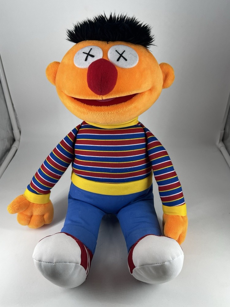 Ernie KAWS Sesame Street Uniqlo Plush 19 Stuffed Toy Doll with Tags