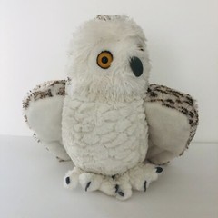 Wild Republic Snow Owl Plush Stuffed Animal Toy Realistic Big Eyes Standing 12″