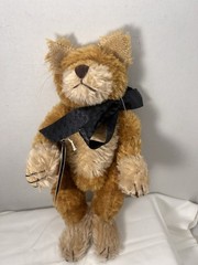 Boyds Mohair Bear Garner J. Cattington Cat jointed 12″ plush w/Tag 1998