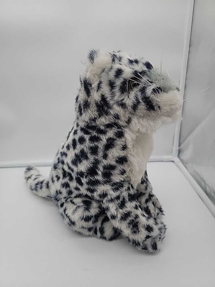 Vintage 1997 SUGAR LOAF Realistic Plush Snow Leopard 10″ Soft Stuffed Toy