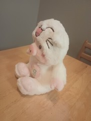 PLush Lovey Baby Beige Pink Piggy Pig Kitty Hat Stuffed Pillow Toy 10″ (B51)