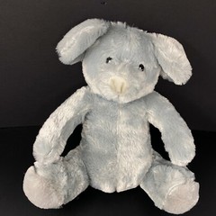 Silver One Gray Mouse Plush Shaggy Sits Baby Lovey Sewn Eyes Stuffed Animal 13″