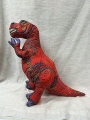 Red & Purple Vintage Tyrannosaurus Rex 20″ Applause 1992 Plush T-Rex