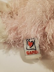 Ganz Webkinz Pink White Cat Plush Stuffed Animal No Code HM189 Fuzzy 8 Inch