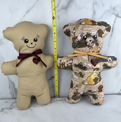 Handmade Fabric John 3:16 Plush Love Teddy Bears Set Of 2 Religious
