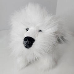 Ganz Webkinz Old English Sheepdog Plush Puppy HM377 Gray White Stuffed Animal