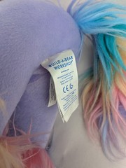 Build A Bear Beary Fairy Purple Unicorn Plush Rainbow Hair Stuffed Animal BAB