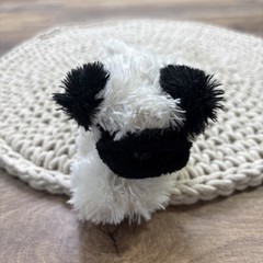 Prextex Pug Puppy Dog Plush White Black Fuzzy Soft Stuffed Animal 6″