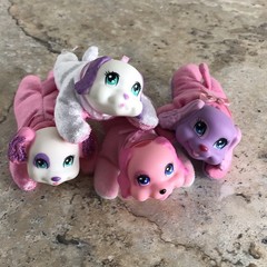 HASBRO SURPRISE PUPPIES REPLACEMENTS IN PINK PURPLE & WHITE – SET OF FOUR
