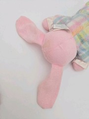Rare Vintage Playskool Snuzzles Bunny Plush Pink Plaid 1996 Rabbit Stuffed