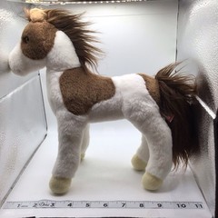 Douglas Cuddle Toys Pinto Pony Paint Horse Foal Plush Brown White Horse 12″