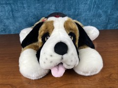 Kids of America Saint Bernard Floppy Dog 25” Plush Jumbo Red Bow 2002 – Nice!