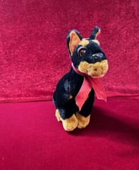 Vintage Plush Appeal LLC Stuffed Doberman Sitting Dog Free Shipping