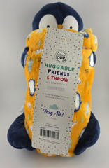NWT Silver One Huggable Friends & Throw Penguin 13in tall throw size 50inx60in