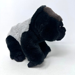 Aurora Eco Nation Silverback Gorilla Plush Stuffed Animal Black White Ape 8″