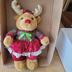 Heritage Mint Ltd. Moose Plush Holiday Decor-Approx. 16 inches tall-non working