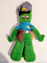 VTG GUMBY POLICE OFFICER 2006 15″–W/HAT, SHIRT, BELT, HOLSTER, STICK; VG COND