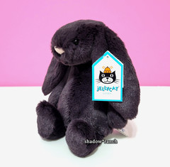 Jellycat Small Bashful Inky Bunny – Retired & Rare – New with Tags + Dust Bag