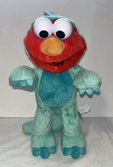 Sesame Street Dino Stomp Elmo 13″ Plush Stuffed Animal Sings Dances 2024 FLAWED