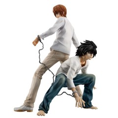 New Anime Death Note Figure Light Yagami & L Pvc Model Statue Toy No Box