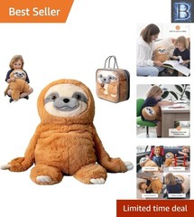 Machine Washable Weighted Sloth Plush for Anxiety Relief – Carrying Bag Included
