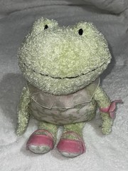 Hallmark Light Green Pink Plush Frog 13 Inch Stuffed Toy
