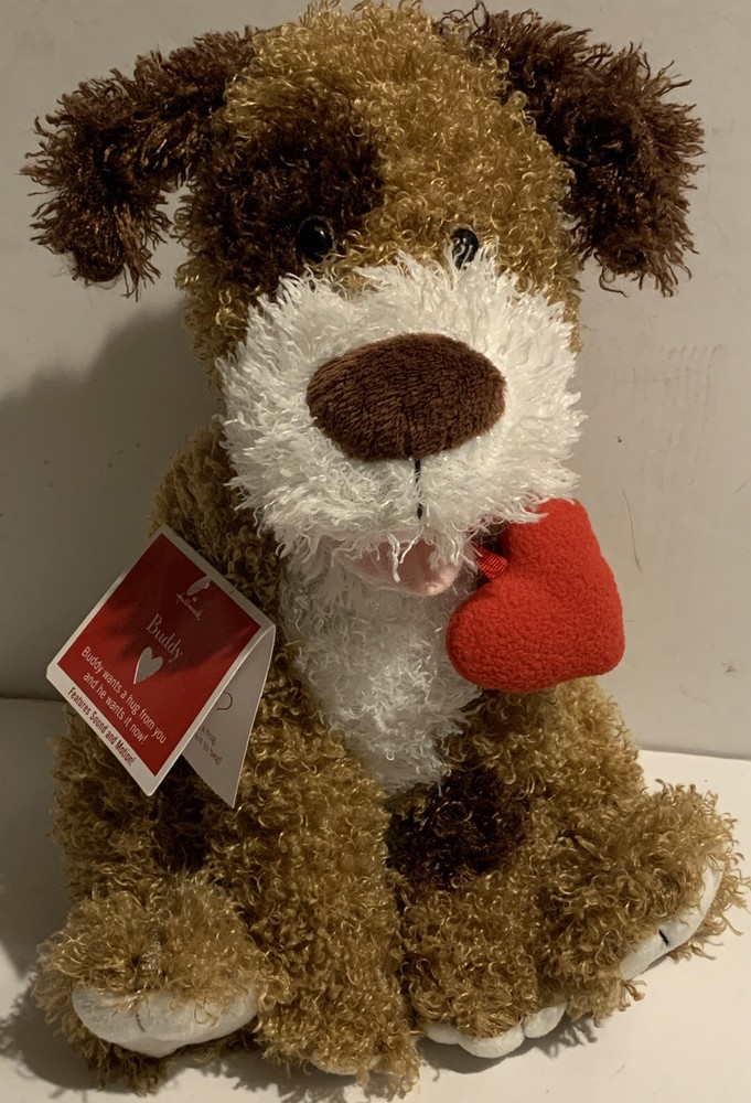 Hallmark Talking Buddy Wants A Hug Dog Heart Plush 11” Animatronic Ears Move