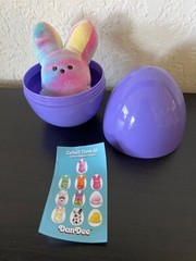 PEEPS Easter Bunny Mystery RAINBOW PASTEL BUNNY 4″ PLUSH in Egg NEW