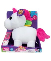 Adopt Me Mega Neon Unicorn Plush 12in Light-Up W/ Virtual Code New