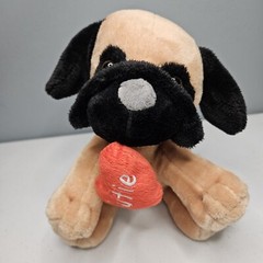 Pug Puppy Dog Plush Animal Adventures Cutie Red Heart Valentine 8″ Stuffed Toy