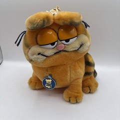 Vintage 1981 Dakin Garfield Hawaii Plush Straw Hat DAMAGED Hat Collectible