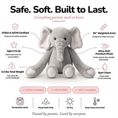 Weighted Stuffed Animals for Adults, Teens and Kids – 36 Inch Long Plush Arms…