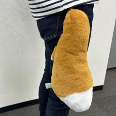 cute sales stuffed fox tail pouch brown N0185