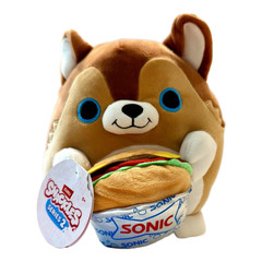 Snackles Series 2 Puppy Lucas & Sonic Burger 8″ Plush Stuffed Animal NWT