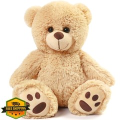 LotFancy 15 inch Light Brown Teddy Bear