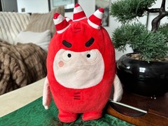 Oddbods Buddies Plush Stuffed Red Fuse 10” Plushie Large Goffa Robot doll Pouty