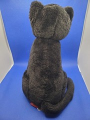 Playtive Junior Black & White Sitting Cat Soft Plush Toy 9” Shorthair Preloved
